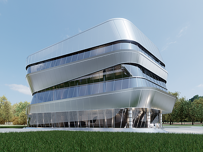 现代厂房 现代产业园 现代工业厂房 产业园办公楼 工业上楼厂房 现代简约办公楼