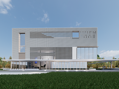 现代厂房 现代产业园 现代工业厂房 产业园办公楼 工业上楼厂房 现代简约办公楼