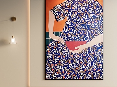 现代简约挂画 现代极简人物挂画