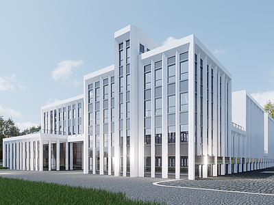 现代厂房 现代产业园 现代工业厂房 产业园办公楼 工业上楼厂房 现代简约办公楼