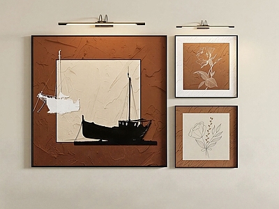 侘寂中古挂画 中古挂画 侘寂挂画 抽象挂画