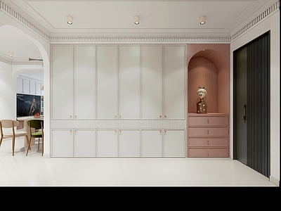 法式奶油玄关 过道玄关 门厅