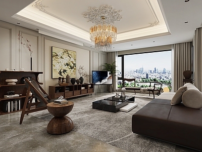 法式复古家居客厅 法式复古客厅 法式沙发 复古客厅 复古沙发 欧式客厅