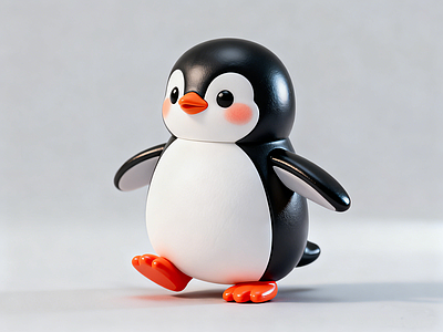 现代雕塑 企鹅 小企鹅 雕塑 美陈 AIGC