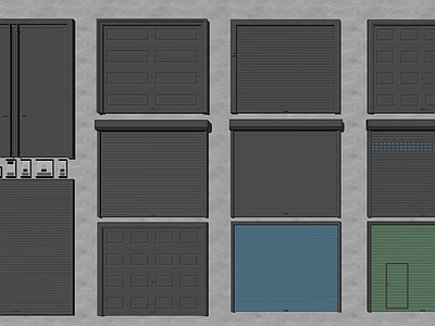 现代工业卷帘门 金属卷帘门 电动卷帘门组合 车库卷帘门