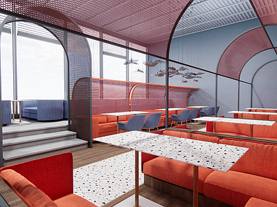 现代快餐店 小吃快餐店明档 创意餐厅 餐厅 西餐厅