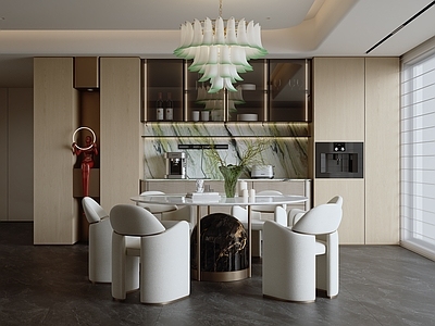 轻奢家居餐厅 圆桌餐厅