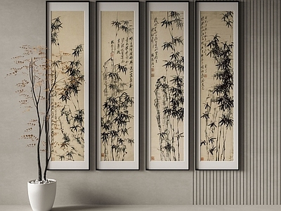 新中式中式挂画 字画 画框 书房挂画 茶室挂画 玄关挂画