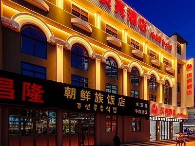 现代酒店外观 酒店门头