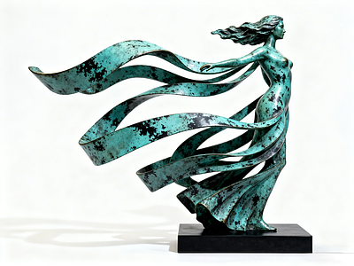 现代雕塑 抽象风格 雕塑 美陈 女性雕塑 AIGC