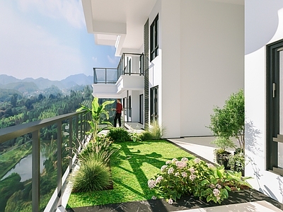 现代侘寂阳台 森系阳台景观 生活阳台绿化 阳台绿化盆栽 宁静阳台 休闲阳台