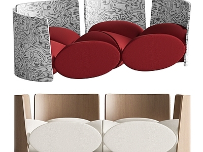 现代双人沙发 模块沙发 异形沙发 孟也 双人沙发