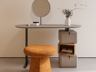 意式极简妆台妆凳 梳妆台 凳子