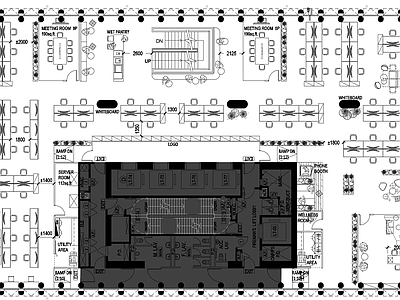 现代整体办公空间 整层办公 CEO办公 共享办公 写字楼办公 开放办公室 施工图