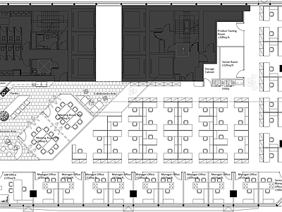 现代整体办公空间 开放办公 写字楼办公 共享办公 独立办公 多方案 施工图