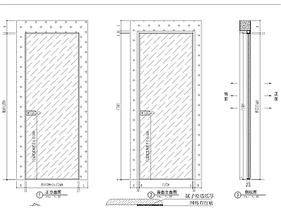 隐形门节点 外平玻璃隐形门 外平铝合金隐形门 铝合金玻璃隐形门 合金玻璃隐形门 玻璃隐形门 施工图