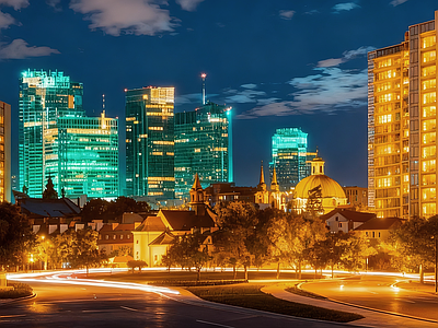 现代小区HDR 小区夜景hdr 小区夜景HDR