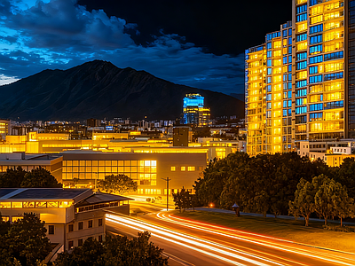 现代小区HDR 别墅HDR 小区夜景HDR