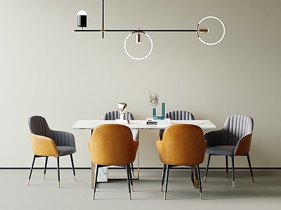 现代简约餐桌椅 长桌 岛台餐桌椅 餐桌椅组合 餐桌 餐椅