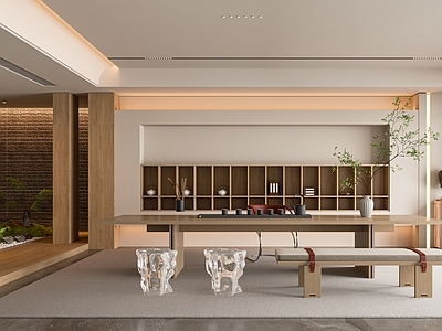 现代新中式茶桌椅 茶桌 茶台 大板桌 长桌