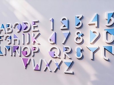 现代挂件 字母数字字体 字母数字标识 字母数字指示牌 创意艺术 墙饰