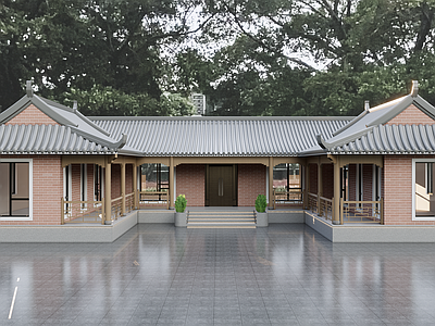 新中式四合院 自建房 四合院 别墅