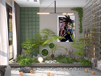 现代室内景观 园艺小品 景观小品 景观池