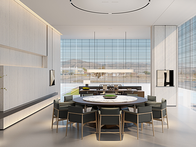 现代新中式售楼处 售楼处私宴 私宴