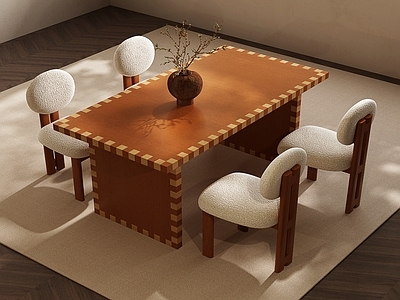 现代复古餐桌椅 现代中古餐桌椅 现代复古餐桌椅 餐桌椅组合 复古风餐桌椅