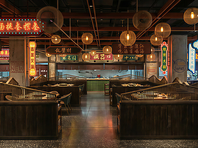 现代火锅店 重庆火锅风