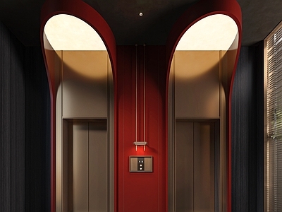 现代其他公共空间 电梯间