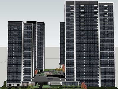 简约轻奢高层住宅 上海豪宅高层建筑 中海领邸玖序建筑 中海高层住宅建筑 豪宅售楼处高层 中海高层建筑小区