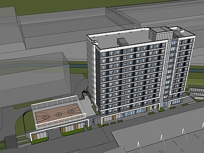 现代厂房 厂区和宿舍生活区