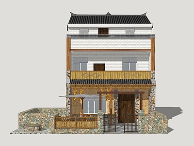 新中式乡村民房 农家乐 乡村农家乐 民房建筑 乡村民居小院 农家院子