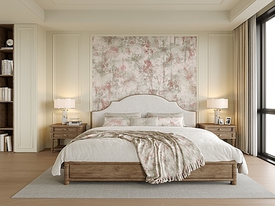 现代家居卧室 主卧 双人床