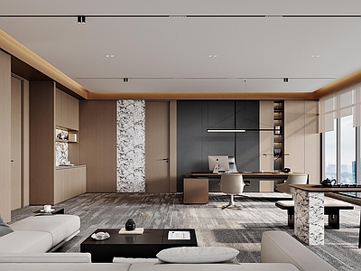 现代原木董事长办公室 现代董事长办公室 总经理办公室 领导办公室