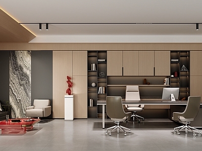 现代原木董事长办公室 董事长办公室 总经理办公室 办公室 领导办公室