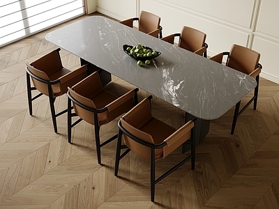现代简约餐桌椅 长桌 餐椅