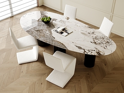 现代简约餐桌椅 长桌 圆餐桌椅