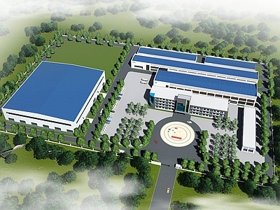 现代厂房 工业厂房 办公楼