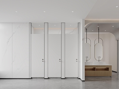 现代公共卫生间 现代卫生间 办公室卫生间 卫生间台盆