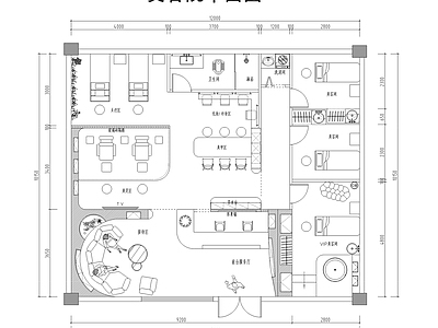 现代美容院 美容院 美甲店 施工图