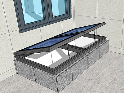 现代天窗 采光井上悬天窗 电动智能天窗