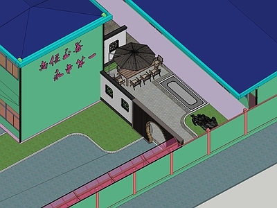 现代新中式办公园区景观 新中式园区 园区 办公园区 户外办公 员工休息