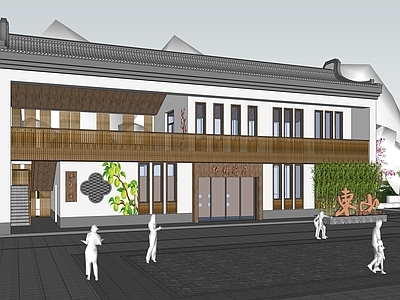 新中式古建筑 会客厅