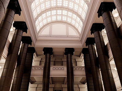 欧式其他公共空间 欧式建筑大厅 欧式走廊 开滦矿务局