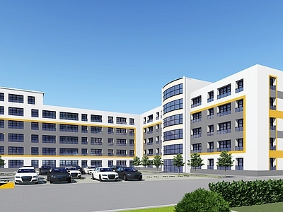 现代鸟瞰规划 建筑鸟瞰 学校鸟瞰 教学楼