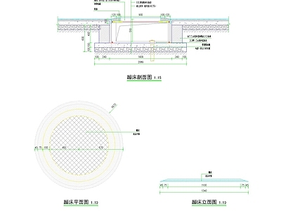 景观节点 儿童室外蹦床做法 施工图