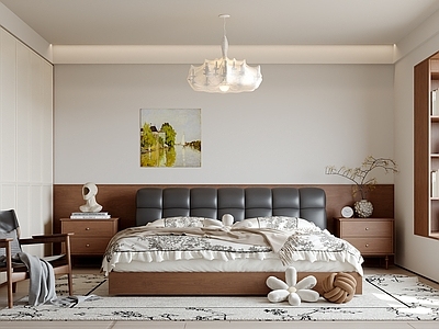现代中古家居卧室 主卧 次卧