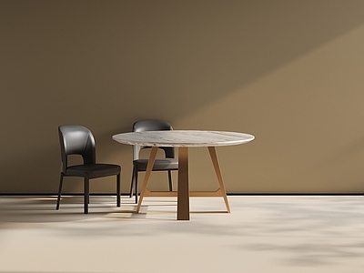 现代意式餐桌椅 圆餐桌椅